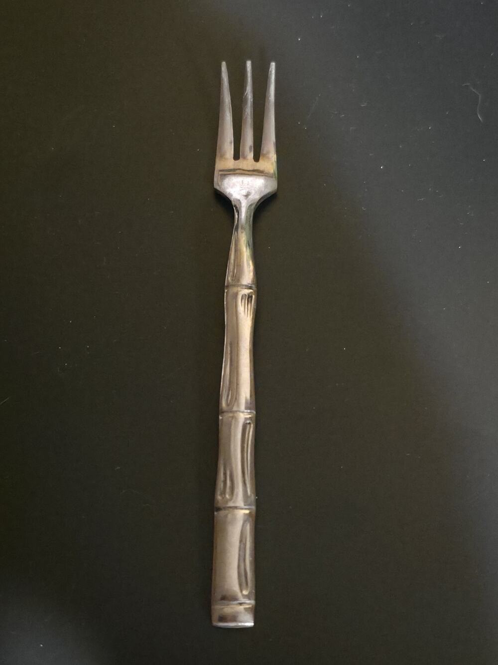 Reed & Barton Rebacraft Stainless Steel Fork Bamboo Handle Pattern Japan